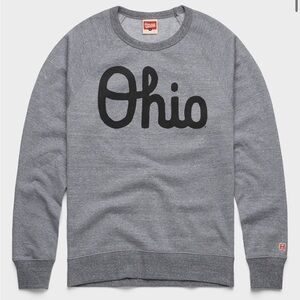 HOMAGE Gray Script Ohio Crewneck
